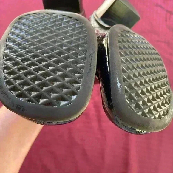 Aerosoles Womens Black Patent Slip On Mule Clogs 10 excellent condition - Picture 5 of 16